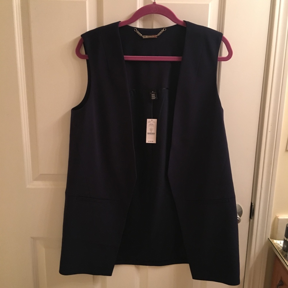 WHBM Navy Vest